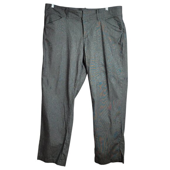 Lee Herringbone Pants Gray 18W Natural Straight Leg Just Below Waist Zip Button - Picture 1 of 8